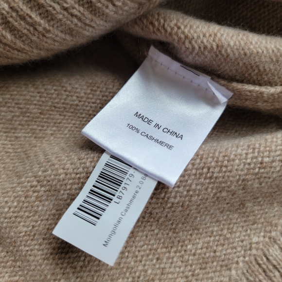 NWT Quince 100% Cashmere Boxy Crewneck Sweater, Oatmeal Beige, M - Picture 4 of 9